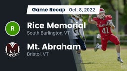 Recap: Rice Memorial  vs. Mt. Abraham  2022