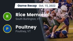 Recap: Rice Memorial  vs. Poultney  2022