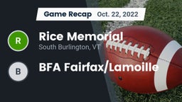 Recap: Rice Memorial  vs. BFA Fairfax/Lamoille 2022