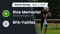 Recap: Rice Memorial  vs. BFA-Fairfax 2023