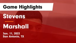Stevens  vs Marshall  Game Highlights - Jan. 11, 2022