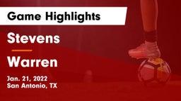 Stevens  vs Warren  Game Highlights - Jan. 21, 2022