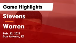 Stevens  vs Warren  Game Highlights - Feb. 22, 2022