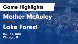 Mother McAuley  vs Lake Forest  Game Highlights - Dec. 11, 2018