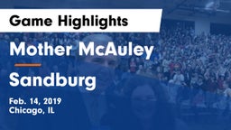 Mother McAuley  vs Sandburg Game Highlights - Feb. 14, 2019