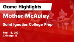Mother McAuley  vs Saint Ignatius College Prep Game Highlights - Feb. 18, 2021