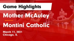 Mother McAuley  vs Montini Catholic  Game Highlights - March 11, 2021
