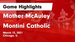 Mother McAuley  vs Montini Catholic  Game Highlights - March 13, 2021
