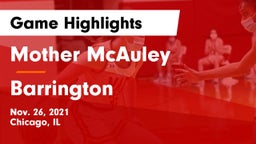 Mother McAuley  vs Barrington  Game Highlights - Nov. 26, 2021