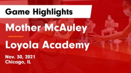 Mother McAuley  vs Loyola Academy  Game Highlights - Nov. 30, 2021