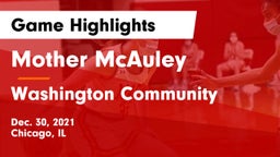 Mother McAuley  vs Washington Community  Game Highlights - Dec. 30, 2021