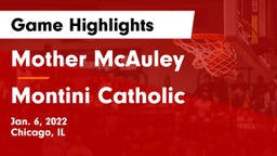 Mother McAuley  vs Montini Catholic  Game Highlights - Jan. 6, 2022