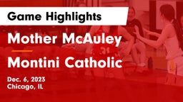 Mother McAuley  vs Montini Catholic  Game Highlights - Dec. 6, 2023