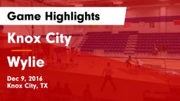 Knox City  vs Wylie  Game Highlights - Dec 9, 2016