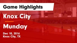Knox City  vs Munday Game Highlights - Dec 10, 2016
