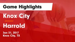 Knox City  vs Harrold Game Highlights - Jan 31, 2017
