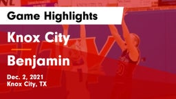 Knox City  vs Benjamin  Game Highlights - Dec. 2, 2021