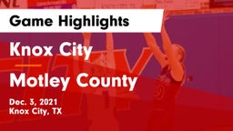 Knox City  vs Motley County  Game Highlights - Dec. 3, 2021
