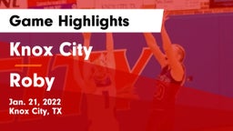 Knox City  vs Roby  Game Highlights - Jan. 21, 2022
