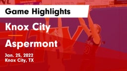 Knox City  vs Aspermont  Game Highlights - Jan. 25, 2022