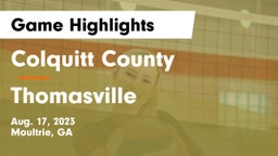 Colquitt County  vs Thomasville  Game Highlights - Aug. 17, 2023
