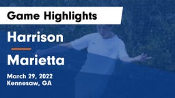 Harrison  vs Marietta  Game Highlights - March 29, 2022