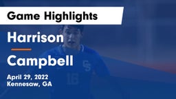 Harrison  vs Campbell  Game Highlights - April 29, 2022