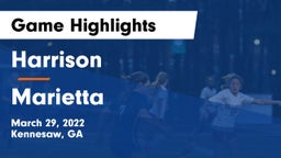 Harrison  vs Marietta  Game Highlights - March 29, 2022