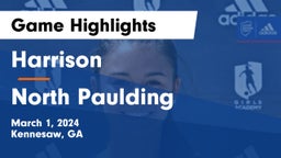 Harrison  vs North Paulding  Game Highlights - March 1, 2024