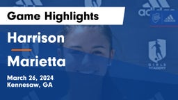 Harrison  vs Marietta  Game Highlights - March 26, 2024