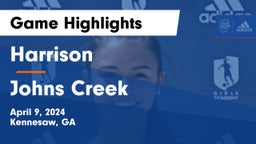 Harrison  vs Johns Creek  Game Highlights - April 9, 2024