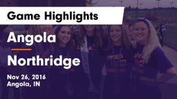 Angola  vs Northridge  Game Highlights - Nov 26, 2016