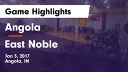 Angola  vs East Noble  Game Highlights - Jan 3, 2017