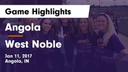 Angola  vs West Noble  Game Highlights - Jan 11, 2017