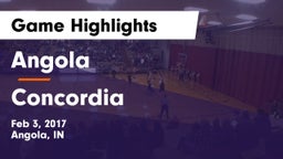 Angola  vs Concordia Game Highlights - Feb 3, 2017