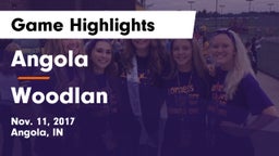 Angola  vs Woodlan  Game Highlights - Nov. 11, 2017