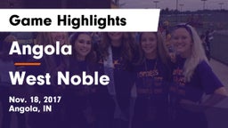 Angola  vs West Noble  Game Highlights - Nov. 18, 2017