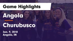 Angola  vs Churubusco  Game Highlights - Jan. 9, 2018