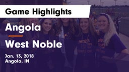 Angola  vs West Noble  Game Highlights - Jan. 13, 2018
