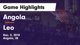 Angola  vs Leo Game Highlights - Dec. 5, 2018