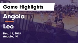 Angola  vs Leo  Game Highlights - Dec. 11, 2019