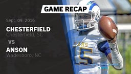 Recap: Chesterfield  vs. Anson  2016