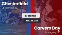 Matchup: Chesterfield High vs. Carvers Bay  2016