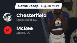 Recap: Chesterfield  vs. McBee  2019