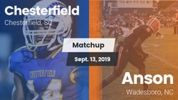 Matchup: Chesterfield High vs. Anson  2019