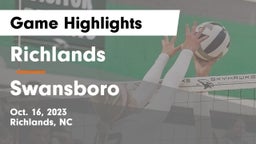 Richlands  vs Swansboro  Game Highlights - Oct. 16, 2023