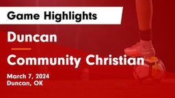 Duncan  vs Community Christian  Game Highlights - March 7, 2024
