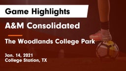 A&M Consolidated  vs The Woodlands College Park  Game Highlights - Jan. 14, 2021