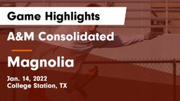A&M Consolidated  vs Magnolia  Game Highlights - Jan. 14, 2022