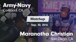 Matchup: Army-Navy High vs. Maranatha Christian  2016